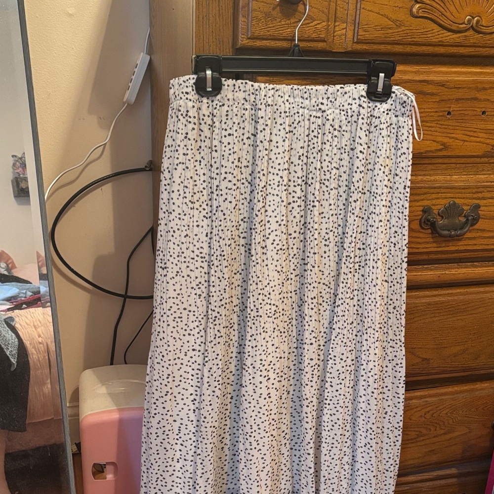 WD.NY Black and White Patterned Maxi Skirt
